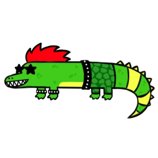 das krokodil, das krokodil monti, das krokodil, illustration des krokodils, krokodil muster für kinder
