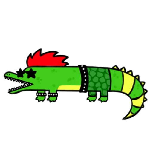 das krokodil, die seite des krokodils, das krokodil, illustration des krokodils, krokodil muster für kinder