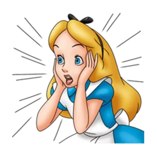 alice disney, alice of wonders, stickers of alice wonders of wonders disney, alice wonderland where she cries sticker