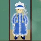 gadis salju, kerajinan wanita salju, kapas gadis salju, ilustrasi opera snow girl, boneka tangan tilda snow girl