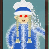 neujahr, weihnachtsmann, das gesicht des weihnachtsmanns, snegurochka mit farben, zeichnen sie die schneejungfrau