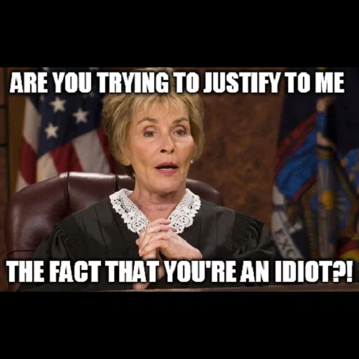 judge judy, judith shaindlin, judge judy mem, judge judy shaindlin, are you trying to be funny