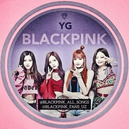 schwarzrosa, blink blackpink, black pink lebble, blackpink gruppe, koreanische gruppe black pink mit einem logo