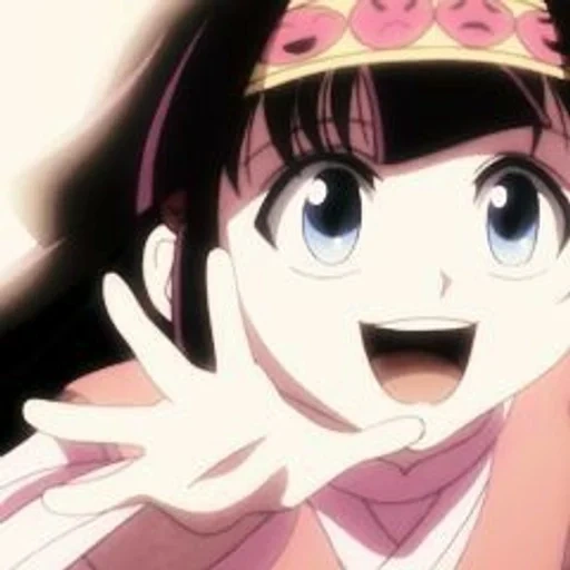 alluka zoldik, anime characters, alluka zoldik is angry, hunter x hunter 3, hunter hunter alluka skrin