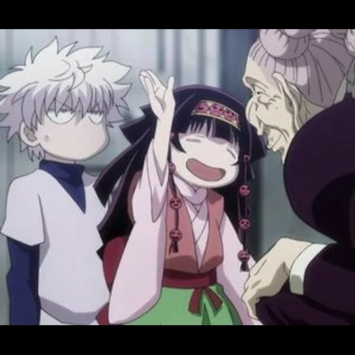 killoi alluka, killua sister, karakter anime, hunter x hunter 3, hunter x hunter 140