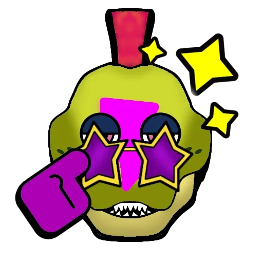 anime, human, golden freddy, the icon skull is colored, fictional character