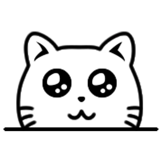 chat, icône de chaton, chat de museau, museau de minou, beaux chats kawaii