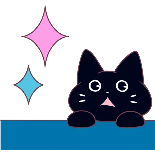 cat, кот, черный кот, выглядывающий котик svg, кошка выглядывает стилизованная