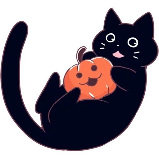 halloween, kucing halloween, kucing halloween, labu halloween, clipart halloween
