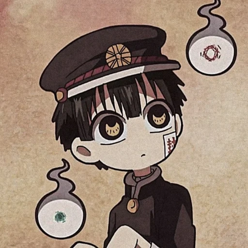 рисунок, hanako kun, персонажи аниме, туалетный мальчик ханако кун, туалетный мальчик ханако кун чиби