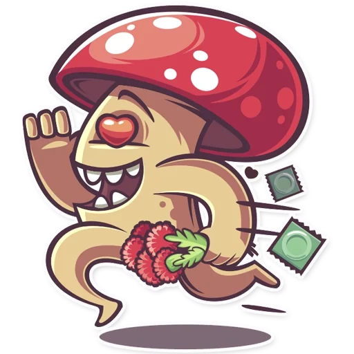 champignons, amanita spp, tomates, stickers champignons