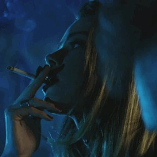 девушка, темнота, фон дымом, темный фон дым, женщина сигаретой
