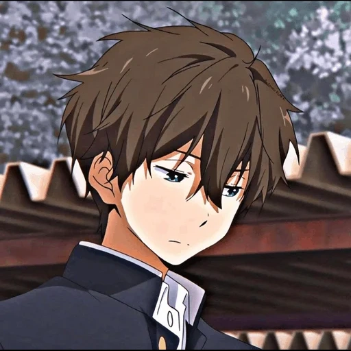 anime, animation creativity, houtarou oreki, cartoon character