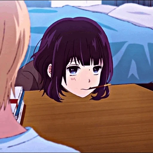 anime, anime girls, kuzu no honkai, hanabi yasuraok, anime shirobako de uma caixa branca