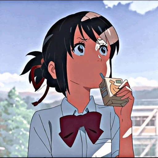 anime, immagine, il tuo nome, mitsuha miyamizu