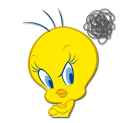 canario, looney tunes, pegatinas de twitter, tweeter canary, dibujos animados de pollo twitter
