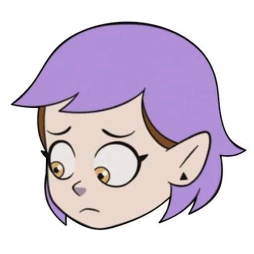 animación, amity blight cabello violeta