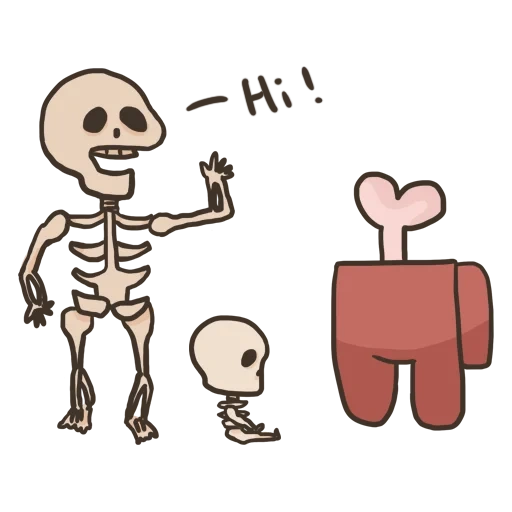 стикеры телеграм, скелет, мультяшный танцующий скелет, мультяшный скелет, скелет человека в мультяшном стиле