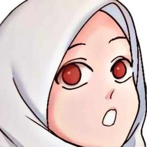anime, hijab anime, hijab anime, anime lucu, karakter anime