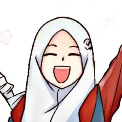 asiático, anime hijab, animação fofa, animação de capa, menina anime