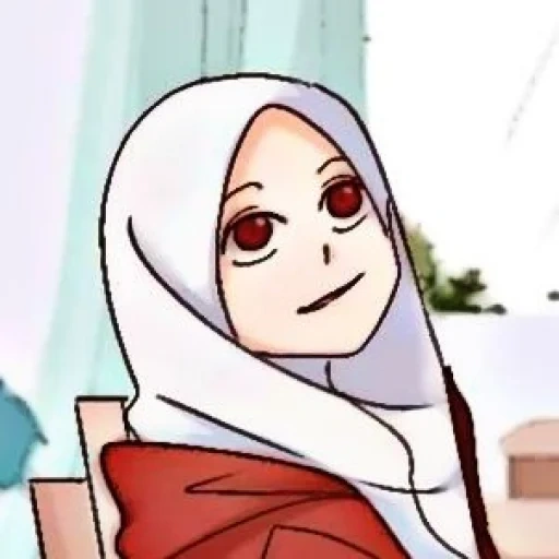 anime, young woman, hijab anime, anime girls