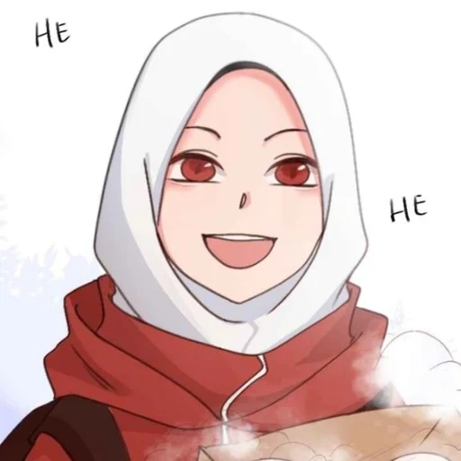 anime, manchu, young woman, anime muslim, madloki arisan