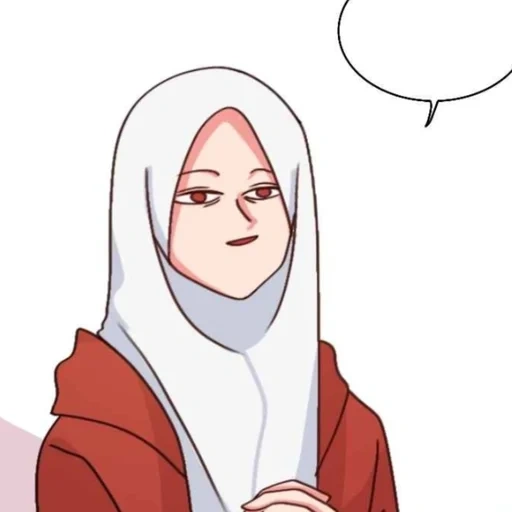 аниме, девушка, кавай хиджаб, anime muslim, hijab cartoon