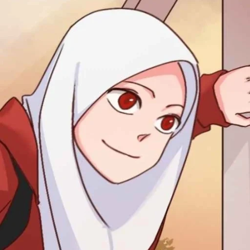 junge frau, anime muslim, madloki arisan, muslimischer anime, sekolah menengah pertama