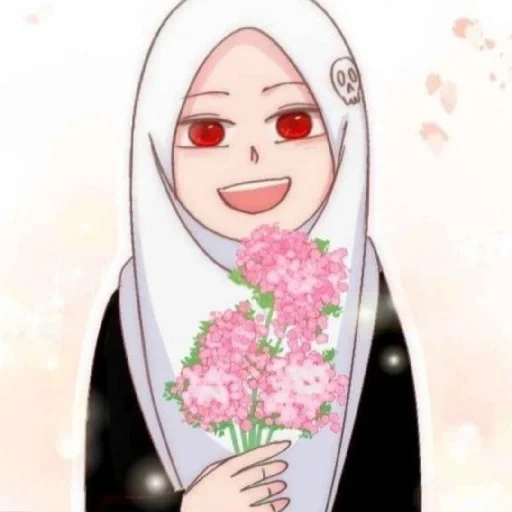 anime, anime, wanita muda, seni anime, muslim anime