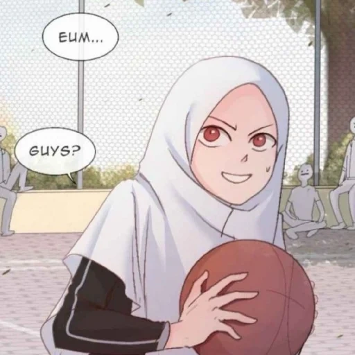anime, wanita muda, karakter anime, madloki hijabolic, anime muslim