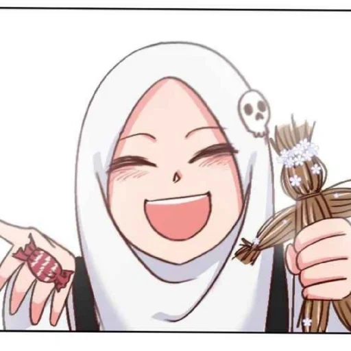asian, wattpad, profile, girl, cherry blossom hijab animation