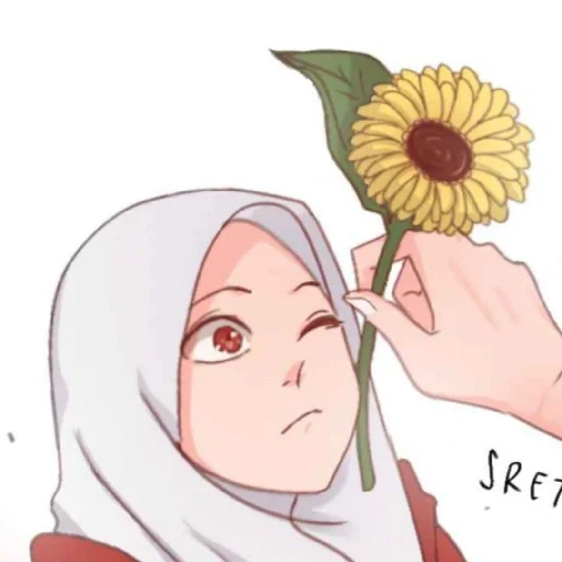 anime, mujer joven, estos animes, sakura hijab anime, dibujos de anime de chicas