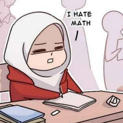 anime, jeune femme, anime komik, dessin animé de hijab, fille hijabe