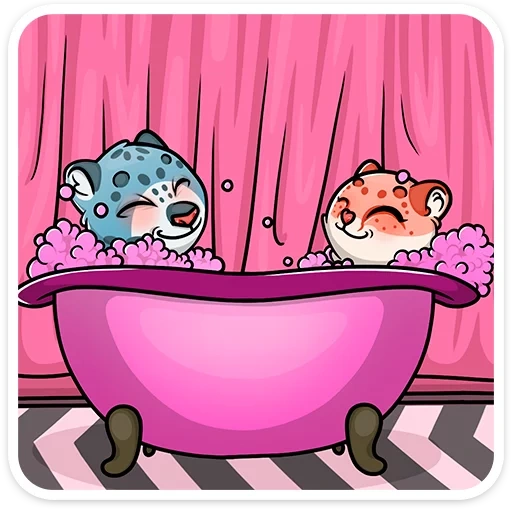 кошачьи нежности, мультяшный кот ванной