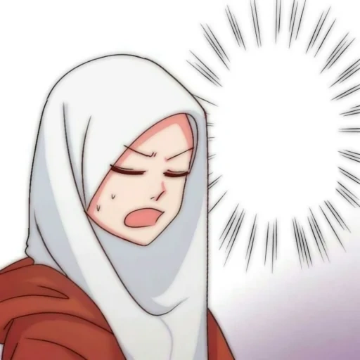 anime, anime, young woman, markwing characters, sakura hijab anime