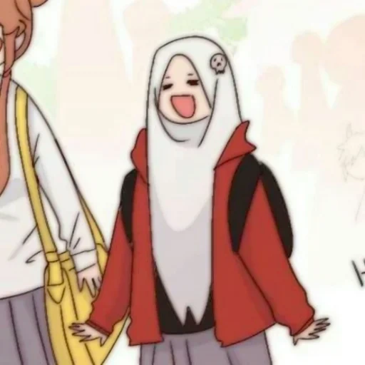 anime, anime, ragazza anime, anime musulmano, sekolah menengah pertama