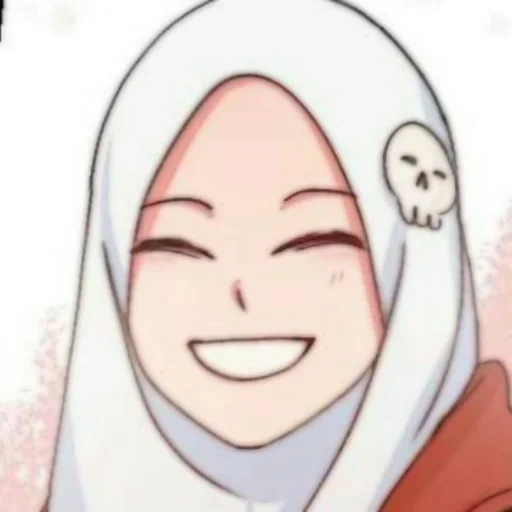 asiático, mujer joven, anime musulmán, madloki arisan, sakura hijab anime