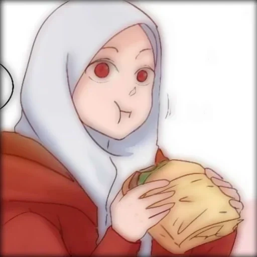 anime, jovem, anime hijab, menina anime, madloki arisan