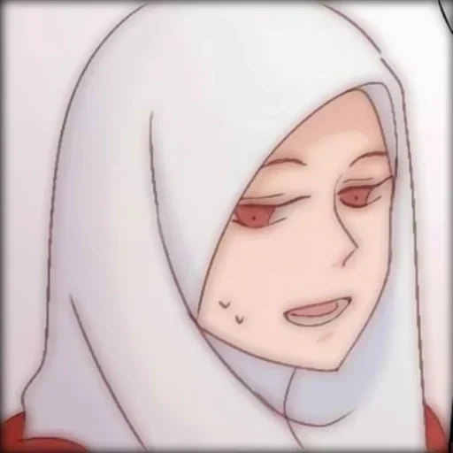 animación, chica, hijab anime, animación de tapa, animación musulmana