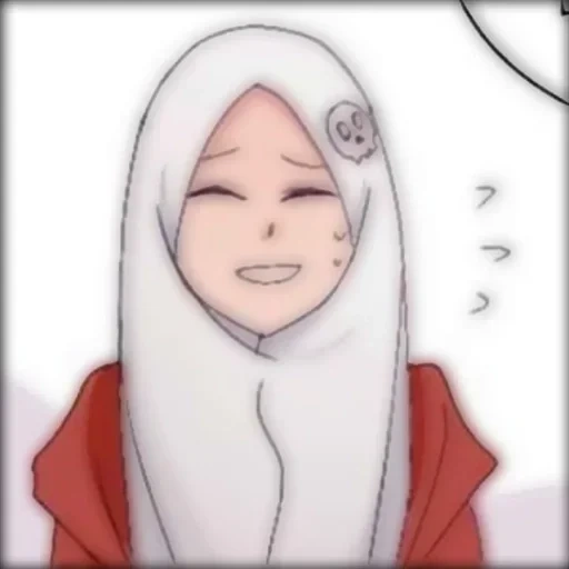 anime, asiático, linda anime, anime hijab, menina anime