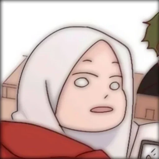 animación, asiático, hijab anime, animación de tapa, chica de animación