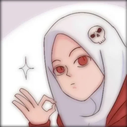 anime, anime art, anime hijab, anime girl, anime girl