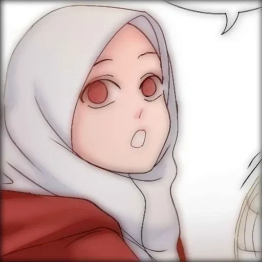 anime, young woman, lovely anime, anime hijab, anime girl