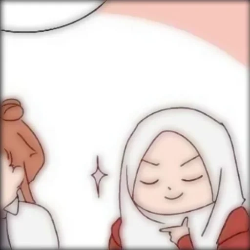 anime, anime, asiatiques, anime de tête d'hijab, anime de dessin animé