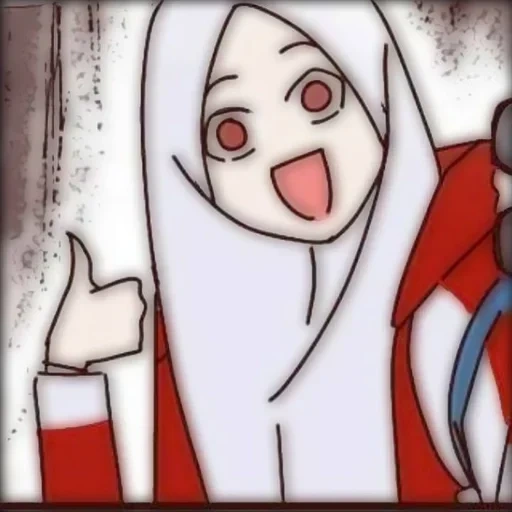 anime, anime de tête d'hijab, anime girl, anime girl, personnages d'anime