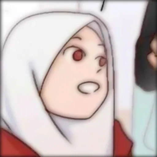 anime, anime, hijab anime, anime de tête d'hijab