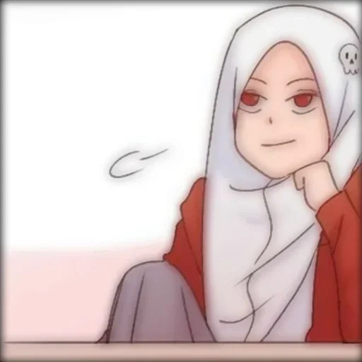 anime, young woman, kawaii hijab, hijab anime, anime girl