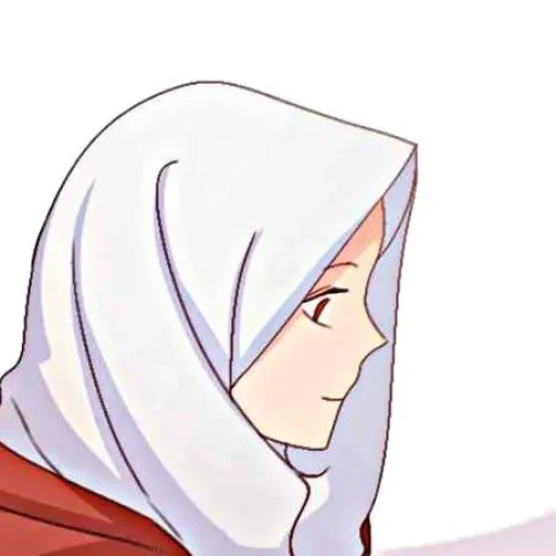 junge frau, anime süß, hijab anime, anime mädchen, anime zeichnung