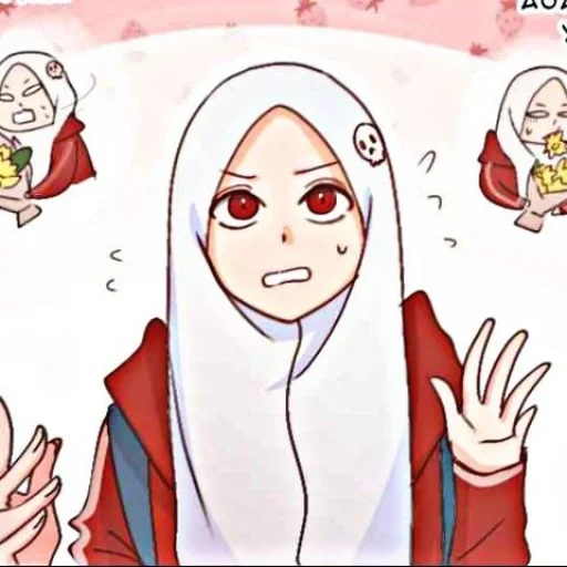 anime, mujer joven, precioso anime, anime de hijab, personajes de anime