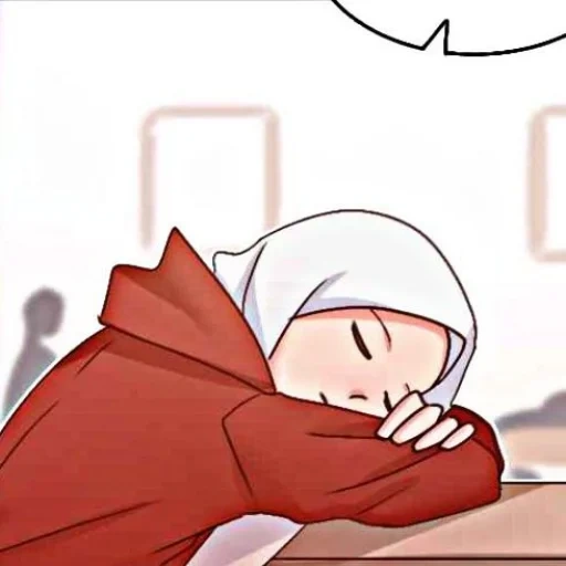 anime, junge frau, anime süß, hijab anime, anime muslim